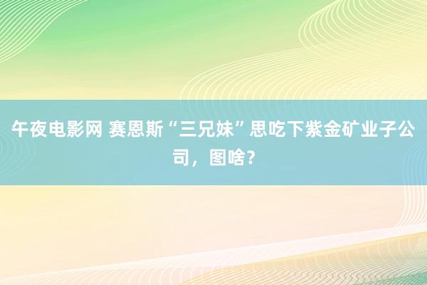 午夜电影网 赛恩斯“三兄妹”思吃下紫金矿业子公司，图啥？